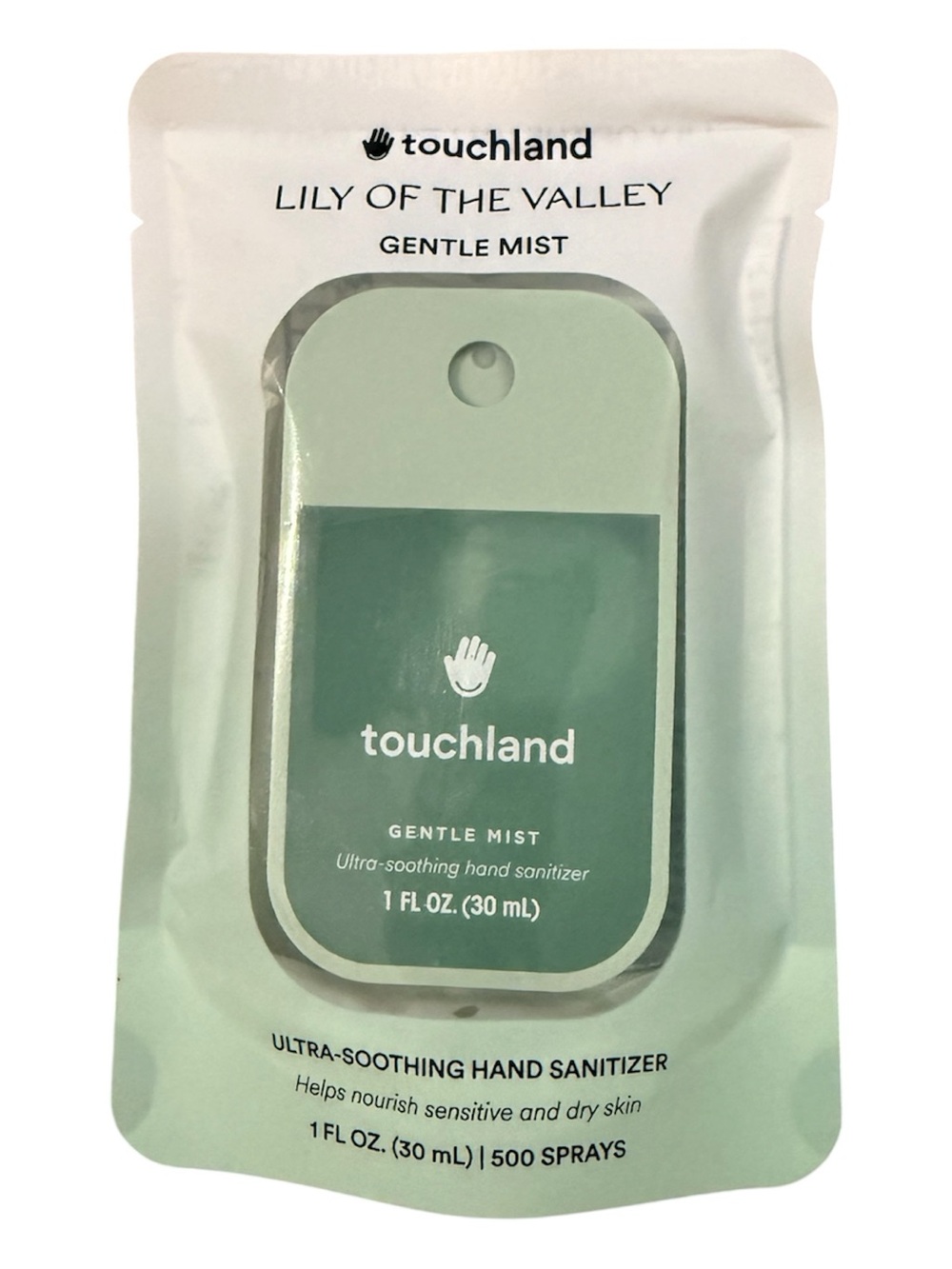 Touchland Lily of the Valley Gentle Mist Hand Sanitizer Spray - Mint Green
